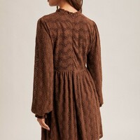 Mocha Lace Dress - Thumbnail 2