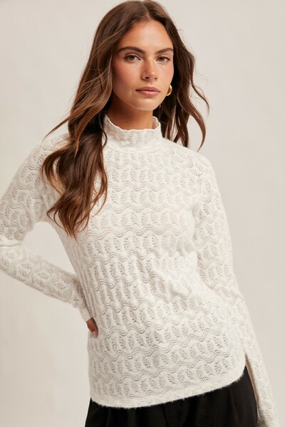 Lace Mock Neck Top