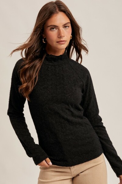 Lace Mock Neck Top