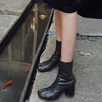 Women's genuine leather pig's hoof split toe martin boots 2 colors - Thumbnail 6