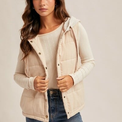 Soft hooded vest