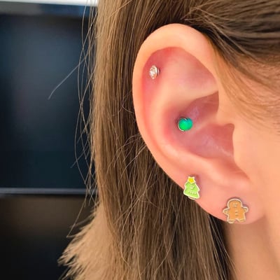 Christmas tree & gingerbread man earrings