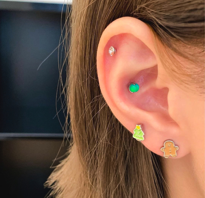 CHRISTMAS TREE & GINGERBREAD MAN EARRINGS