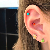 CHRISTMAS TREE & GINGERBREAD MAN EARRINGS - Thumbnail 1