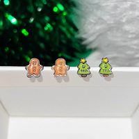 CHRISTMAS TREE & GINGERBREAD MAN EARRINGS - Thumbnail 2