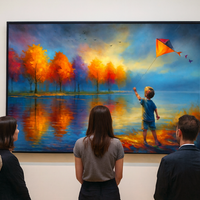 Child Flying Kite by Autumn River - Thumbnail 1