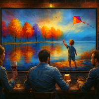 Child Flying Kite by Autumn River - Thumbnail 2