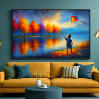 Child Flying Kite by Autumn River - Thumbnail 4