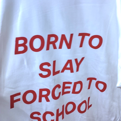 Free shipping-born to slay forced to school tee