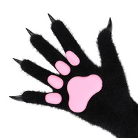 Animal Claw Nail Gloves Long Plush Gloves - Thumbnail 8