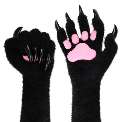 Animal claw nail gloves long plush gloves