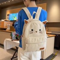 Cuet Cat Ears Corduroy Backpack - Thumbnail 5