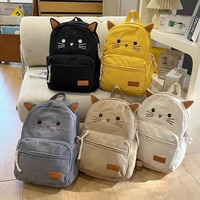 Cuet Cat Ears Corduroy Backpack - Thumbnail 2