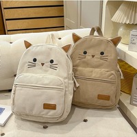 Cuet Cat Ears Corduroy Backpack - Thumbnail 1