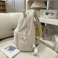 Cuet Cat Ears Corduroy Backpack - Thumbnail 7
