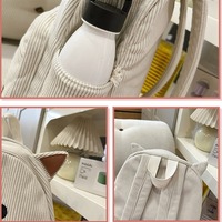 Cuet Cat Ears Corduroy Backpack - Thumbnail 9