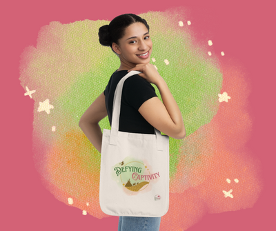 Defying Captivity Organic Canvas Tote Bag