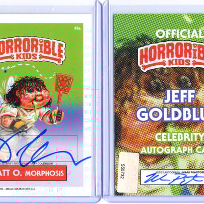 Horrorible kids jeff goldblum - celebrity auto card