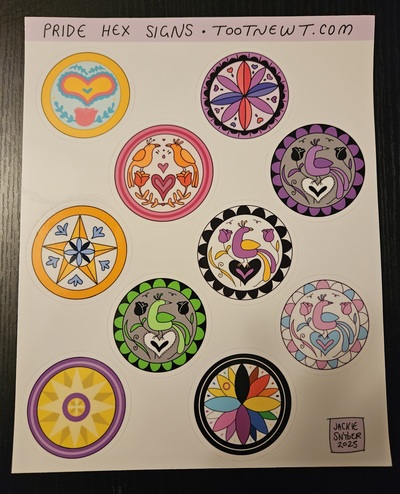 Pride Hex Signs sticker sheet
