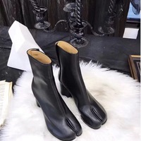 Women's split-toe high-heeled ankle boots 4 colors - Thumbnail 1