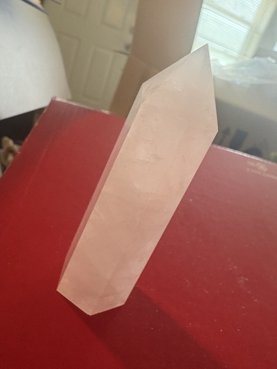 Single Terminating Rose Quartz Tower 3 Inches