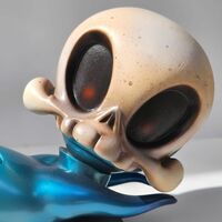 ArTToy by B. Peters (Circus Posterus) "Blue Twighlight Pull-Cart Skelve"  - Thumbnail 1