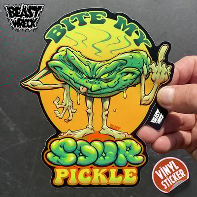 Sour pickle vinyl sticker