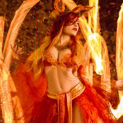 Flareon gijinka 1 - a6 print