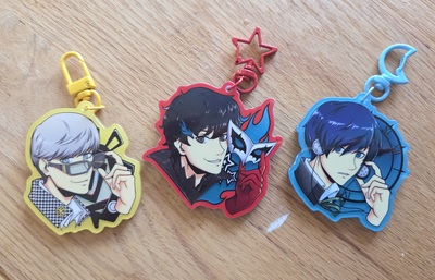 Persona Protagonist Glow in the Dark Keychains