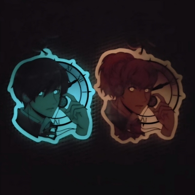 Persona protagonist glow in the dark keychains