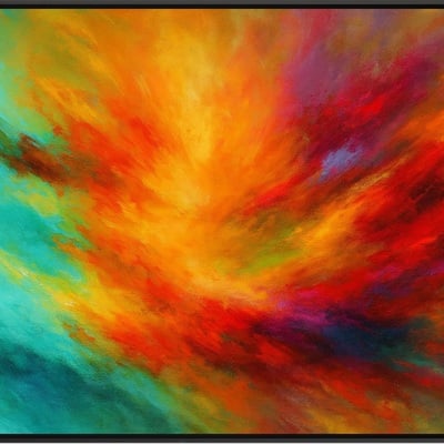 Radiant burst abstract explosion of color in motion