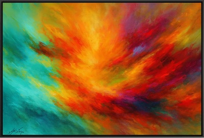 Radiant Burst Abstract Explosion of Color in Motion