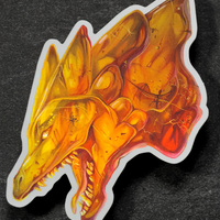 Amber Dragon - Jumbo Holo Sticker - Thumbnail 1