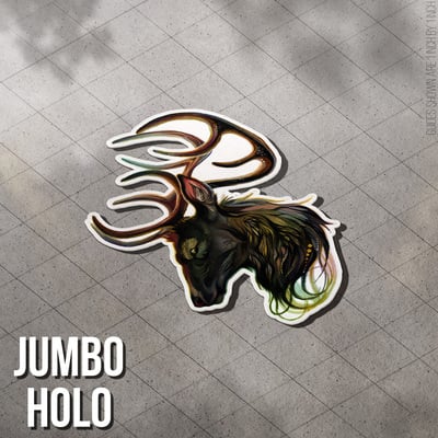 Stag - jumbo holo sticker