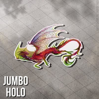 Dragonfruit - jumbo holo sticker