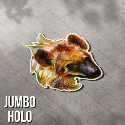Hyena - Jumbo Holo Sticker