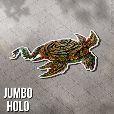 Labyrinth dragon - jumbo holo sticker