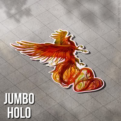 Phoenix dragon - jumbo holo sticker