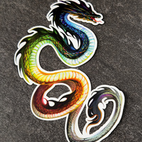Ombre Dragon - Jumbo Holo Sticker - Thumbnail 1