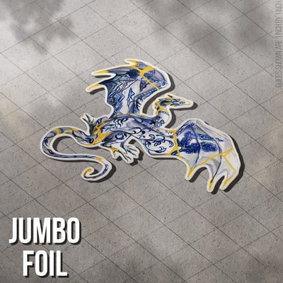 Kintsugi dragon - jumbo foil sticker