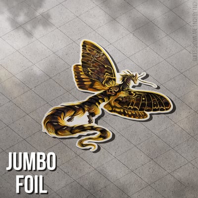 Death's head hawkmoth dragon - jumbo foil sticker