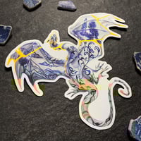 Kintsugi Dragon - Jumbo Foil Sticker - Thumbnail 1