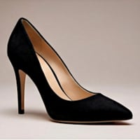 Crafted Leather Luxury Handcrafted Women’s High Heel in Black Suede Pointed Toe Dress Shoes - Thumbnail 2