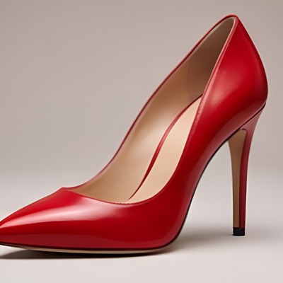 Crafted leather classic luxury handcrafted women’s high heel pointed toe red leather dress shoes
