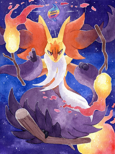 Mega Delphox Print