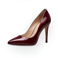 Crafted Leather Classic Luxury Handcrafted Women’s Chocolate Brown Leather High Heel Pointed Toe Dress Shoes - Thumbnail 1