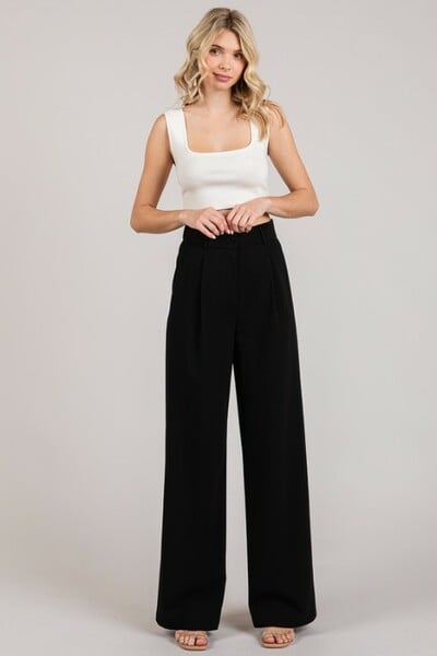 Black Wide Leg Trouser