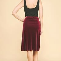 Velvet Skirt - Thumbnail 4