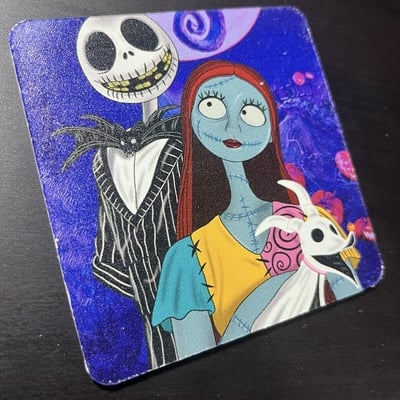 Nightmare family drink coaster