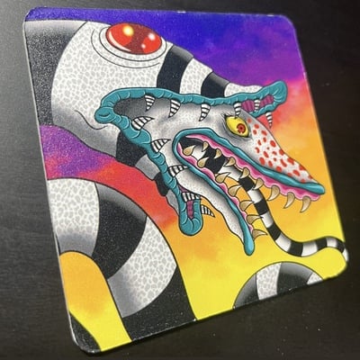 Monster twins drink coaster